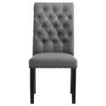 ALANA FABRIC UPHOLSTERED DINING SIDE CHAIR GREY (SET OF 2) - Image 4