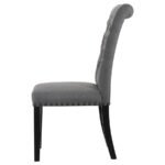 ALANA FABRIC UPHOLSTERED DINING SIDE CHAIR GREY (SET OF 2) - Image 6