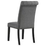 ALANA FABRIC UPHOLSTERED DINING SIDE CHAIR GREY (SET OF 2) - Image 7