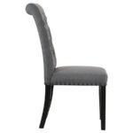 ALANA FABRIC UPHOLSTERED DINING SIDE CHAIR GREY (SET OF 2) - Image 9
