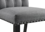 ALANA FABRIC UPHOLSTERED DINING SIDE CHAIR GREY (SET OF 2) - Image 11