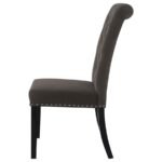 ALANA VELVET UPHOLSTERED DINING SIDE CHAIR BROWN (SET OF 2) - Image 6