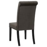 ALANA VELVET UPHOLSTERED DINING SIDE CHAIR BROWN (SET OF 2) - Image 7