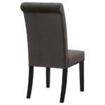 ALANA VELVET UPHOLSTERED DINING SIDE CHAIR BROWN (SET OF 2) - Image 8