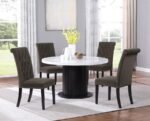 ALANA VELVET UPHOLSTERED DINING SIDE CHAIR BROWN (SET OF 2) - Image 14