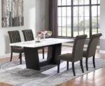 ALANA VELVET UPHOLSTERED DINING SIDE CHAIR BROWN (SET OF 2) - Image 15