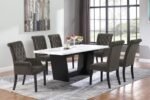 ALANA VELVET UPHOLSTERED DINING ARM CHAIR BROWN - Image 13