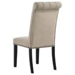 ALANA VELVET UPHOLSTERED DINING SIDE CHAIR SAND (SET OF 2) - Image 7