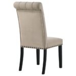 ALANA VELVET UPHOLSTERED DINING SIDE CHAIR SAND (SET OF 2) - Image 8