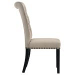 ALANA VELVET UPHOLSTERED DINING SIDE CHAIR SAND (SET OF 2) - Image 9