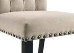 ALANA VELVET UPHOLSTERED DINING SIDE CHAIR SAND (SET OF 2) - Image 11