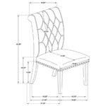 ALANA VELVET UPHOLSTERED DINING SIDE CHAIR SAND (SET OF 2) - Image 15