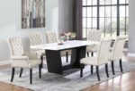 ALANA VELVET UPHOLSTERED DINING SIDE CHAIR SAND (SET OF 2) - Image 16