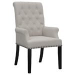 ALANA VELVET UPHOLSTERED DINING ARM CHAIR SAND
