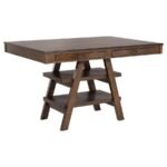 DEWEY 5-PIECE RECTANGULAR DINING TABLE SET WALNUT - Image 3