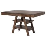 DEWEY RECTANGULAR 60-INCH COUNTER HEIGHT DINING TABLE WALNUT - Image 4