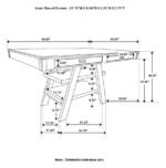 DEWEY RECTANGULAR 60-INCH COUNTER HEIGHT DINING TABLE WALNUT - Image 9