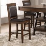 DEWEY UPHOLSTERED COUNTER CHAIR WALNUT (SET OF 2) - Image 2