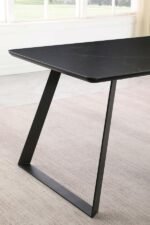 SMITH RECTANGULAR 71-INCH CERAMIC TOP DINING TABLE BLACK - Image 7