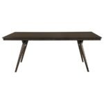 WES 5-PIECE RECTANGULAR DINING TABLE SET DARK WALNUT - Image 4
