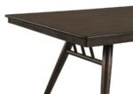 WES 5-PIECE RECTANGULAR DINING TABLE SET DARK WALNUT - Image 7
