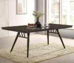 WES RECTANGULAR 80-INCH WOOD DINING TABLE DARK WALNUT - Image 2
