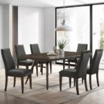 WES RECTANGULAR 80-INCH WOOD DINING TABLE DARK WALNUT - Image 9
