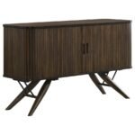WES 2-DOOR SIDEBOARD BUFFET STORAGE CABINET DARK WALNUT