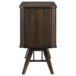 WES 2-DOOR SIDEBOARD BUFFET STORAGE CABINET DARK WALNUT - Image 6