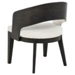 LEANDRO 7-PIECE ROUND DINING TABLE SET BURNISHED BLACK - Image 8