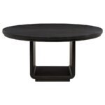 LEANDRO 60-INCH ROUND DINING TABLE BURNISHED BLACK - Image 3