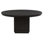 LEANDRO 60-INCH ROUND DINING TABLE BURNISHED BLACK - Image 4