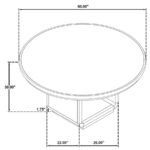 LEANDRO 60-INCH ROUND DINING TABLE BURNISHED BLACK - Image 7