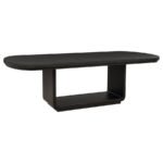 LEANDRO 7-PIECE RECTANGULAR DINING TABLE SET BURNISHED BLACK - Image 3