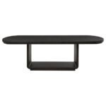 LEANDRO 7-PIECE RECTANGULAR DINING TABLE SET BURNISHED BLACK - Image 4