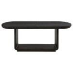 LEANDRO 78-INCH EXTENSION DINING ROOM TABLE BURNISHED BLACK - Image 5