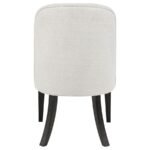 LEANDRO UPHOLSTERED DINING SIDE CHAIR CREAM (SET OF 2) - Image 8
