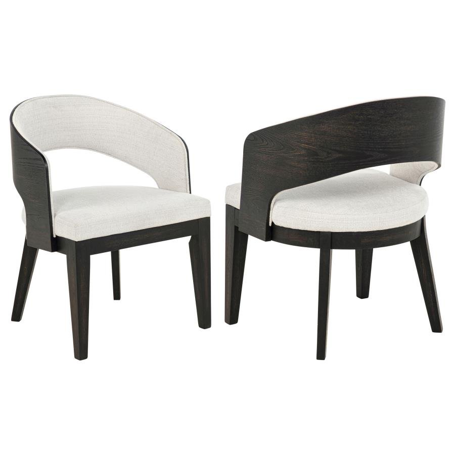 115393_001x900.jpg LEANDRO UPHOLSTERED DINING ARM CHAIR CREAM (SET OF 2) - Image 1