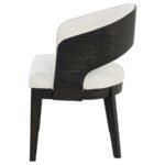 LEANDRO UPHOLSTERED DINING ARM CHAIR CREAM (SET OF 2) - Image 6