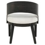 LEANDRO UPHOLSTERED DINING ARM CHAIR CREAM (SET OF 2) - Image 8