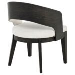 LEANDRO UPHOLSTERED DINING ARM CHAIR CREAM (SET OF 2) - Image 9
