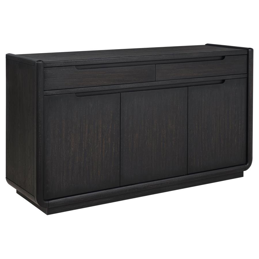 115395_02x900.jpg LEANDRO 2-DRAWER DINING SIDEBOARD SERVER BURNISHED BLACK - Image 1