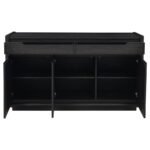 LEANDRO 2-DRAWER DINING SIDEBOARD SERVER BURNISHED BLACK - Image 4