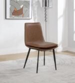 ORTEGA UPHOLSTERED DINING SIDE CHAIR COFFEE (SET OF 2) - Image 2
