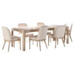 SOLANO 7-PIECE EXTENSION TABLE DINING SET WEATHERED MANGO - Image 2