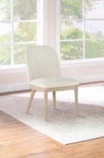 SOLANO UPHOLSTERED DINING SIDE CHAIR BEIGE (SET OF 2) - Image 2
