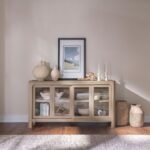 SOLANO SLIDING DOOR DINING SIDEBOARD SERVER WEATHERED MANGO - Image 2