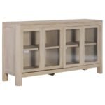 SOLANO SLIDING DOOR DINING SIDEBOARD SERVER WEATHERED MANGO - Image 3