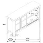 SOLANO SLIDING DOOR DINING SIDEBOARD SERVER WEATHERED MANGO - Image 12