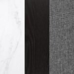 SHERRY 7-PIECE RECTANGULAR MARBLE TOP DINING TABLE SET GREY - Image 16